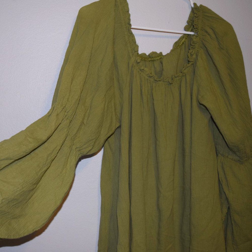Festival Fairy Renaissance Olive Green Dress